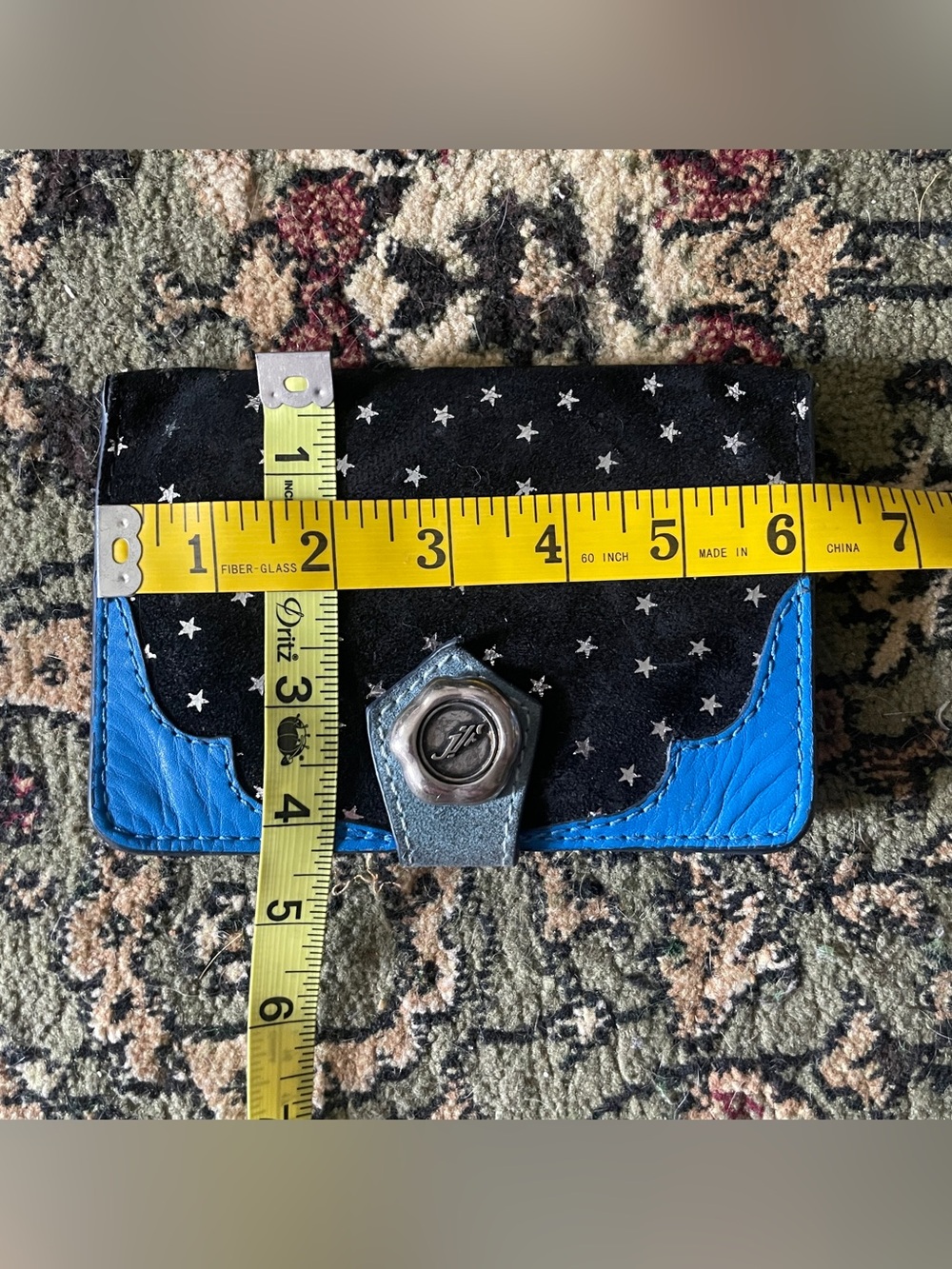 John Fluevog Blue and Silver Star Wallet and Bag Set - Picture 5 of 16